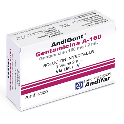 AndiGent A-160 Inyectable x 3 Viales 2 mL