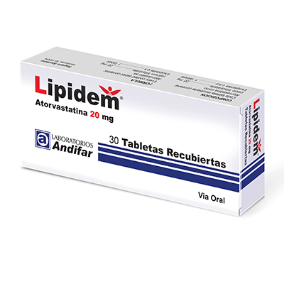 Lipidem 20 mg Tabletas Recubiertas x 30