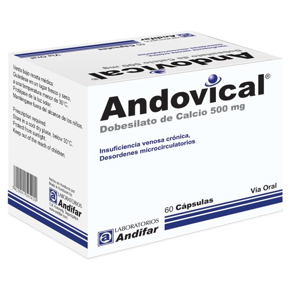 Andovical 500 mg Cápsulas x 60