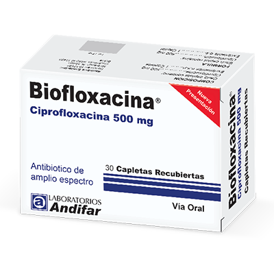 Biofloxacina 500 mg Capletas Recubiertas x 30