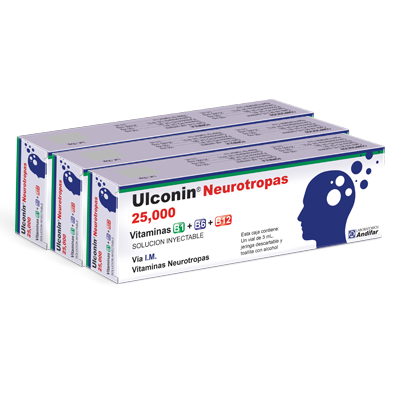 Ulconin Neurotropas 25,000 Inyectable x 1 Vial 3 mL  Tripack